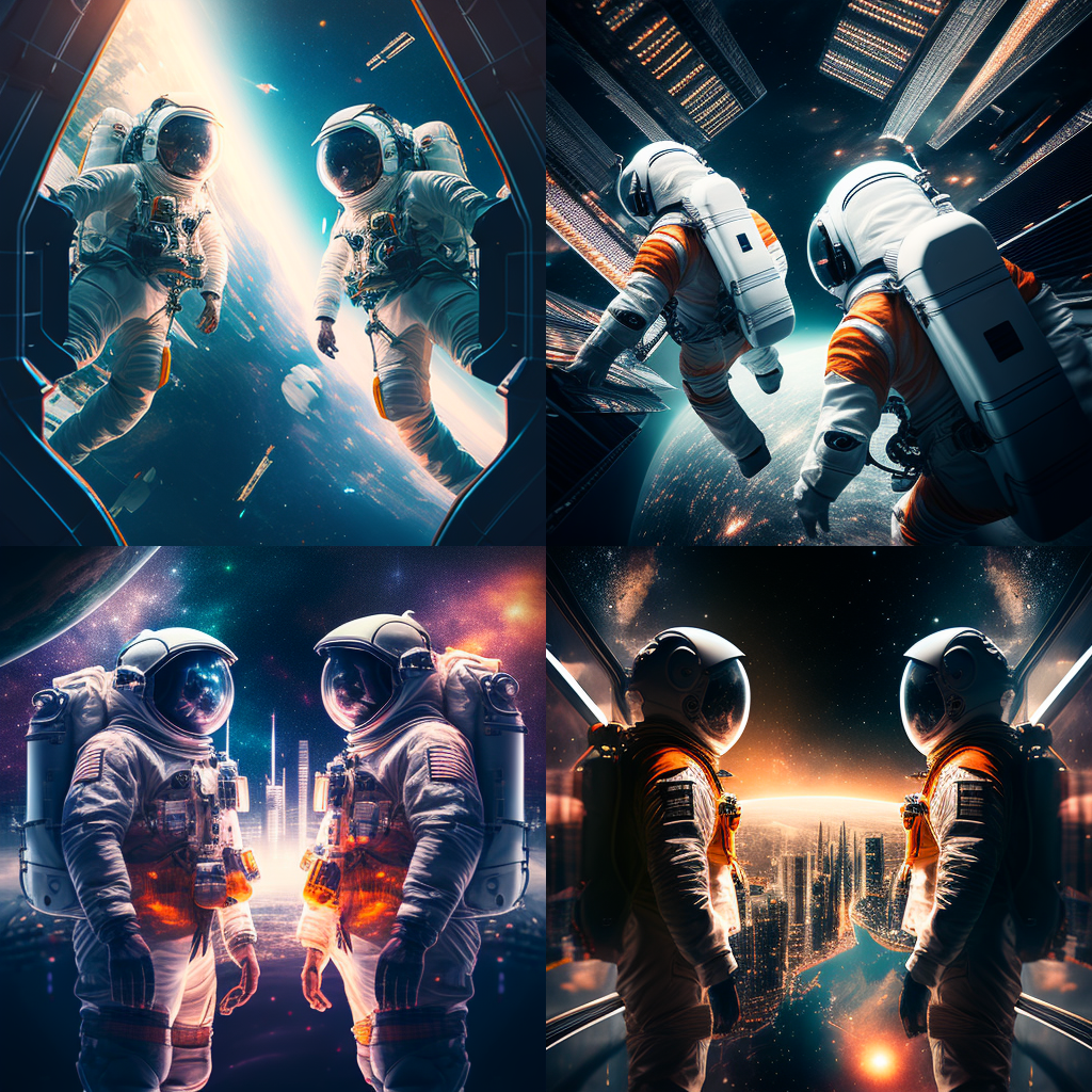 BenMCL9_create_a_scene_of_2_professional_astronauts_in_tight-fi_9903fb2e-ec1a-4708-82c8-ab01ca05be01